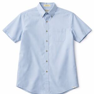 Men's Wrinkle-Free Classic Oxford Cloth Shirt, Traditional Fit Short-Sleeve Lar